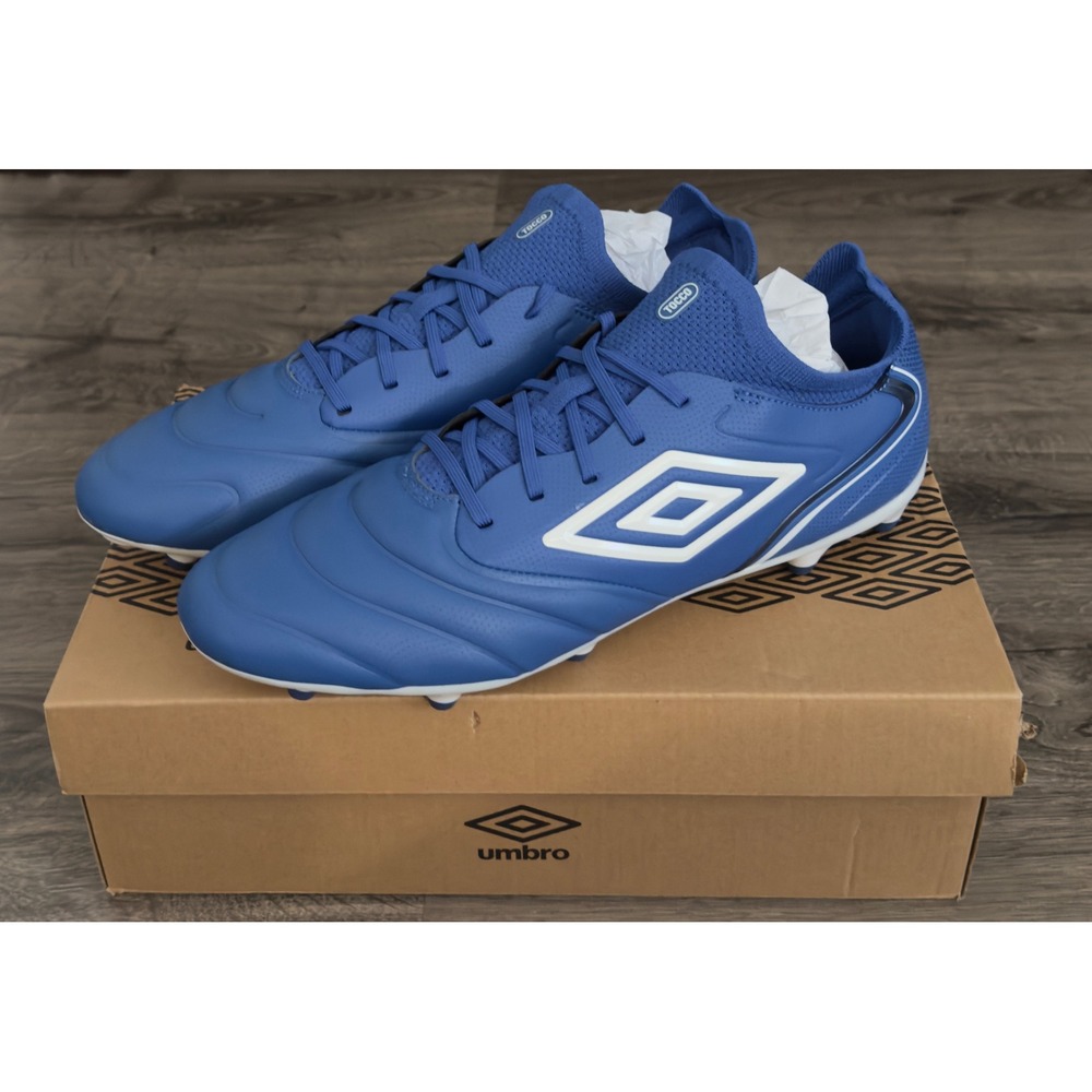 Umbro Tocco V Pro FG Soccer Cleats Classic Blue‎ White 12.5 US NEW